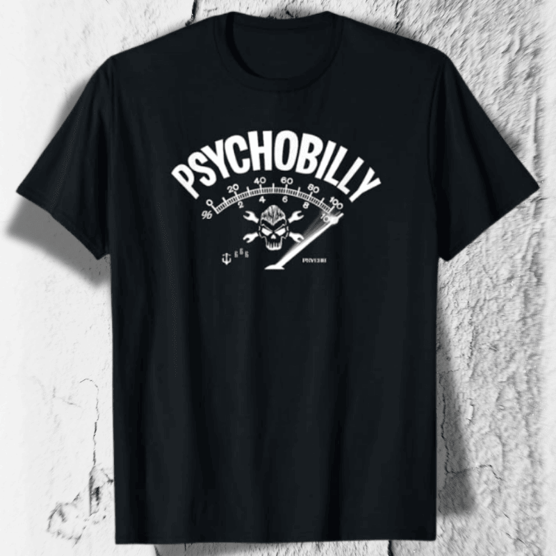 サイコビリー Tシャツ 100 percent ホワイト