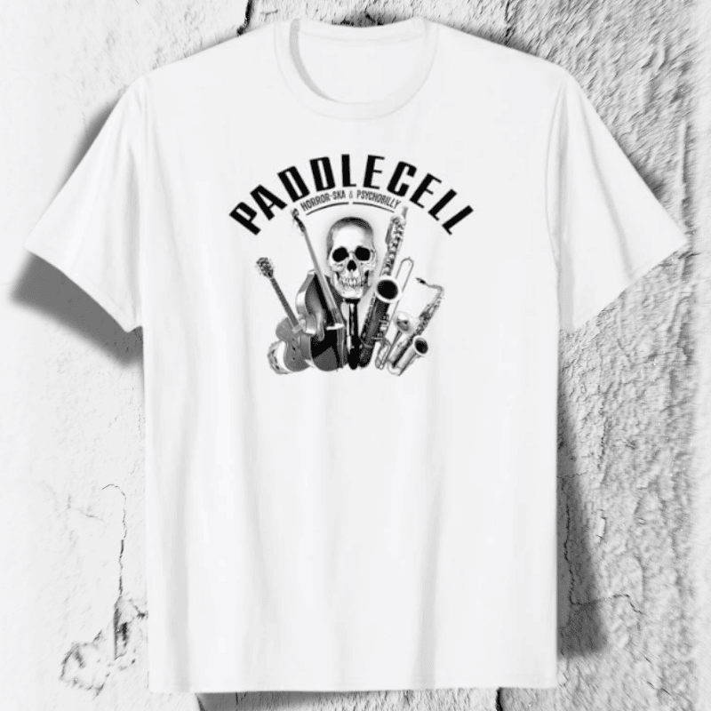 サイコビリー Paddlecell (パドルセル) スカル T Tシャツ